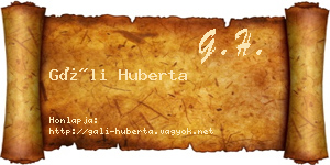 Gáli Huberta névjegykártya